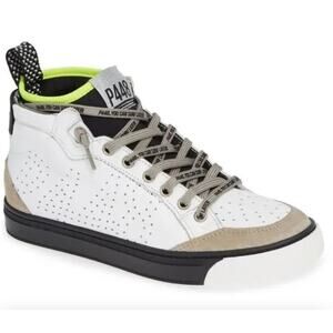 P448 Women's Miami mid top Leather & Suede Lace-Up Sneakers Size 7